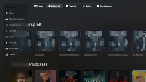 Bibliothek auf dem Apple TV