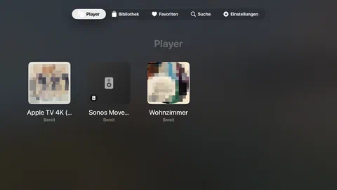 Player-Übersicht auf dem Apple TV