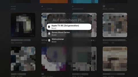 Ziel-Player-Auswahl auf dem Apple TV